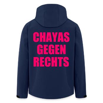 chayas gegen rechts - Recycelte Männer Softshell-Jacke von Stanley/Stella - Navy - Hinten - AI Model Male 185 light (185cm)