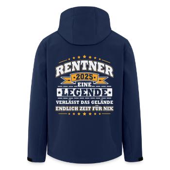 Rentner 2025 Ruhestand Rentner Geschenk - Recycelte Männer Softshell-Jacke von Stanley/Stella - Navy - Hinten - AI Model Male 185 light (185cm)