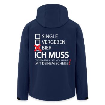Single Vergeben Bier Trinker Geschenk T Shirt - Recycelte Männer Softshell-Jacke von Stanley/Stella - Navy - Hinten - AI Model Male 185 light (185cm)