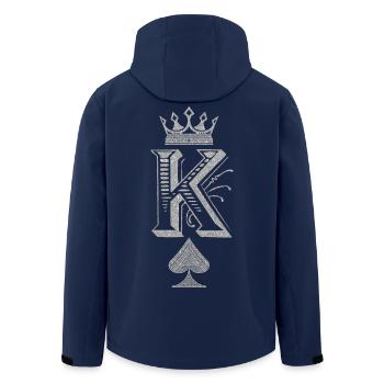 King Spades silber - Recycelte Männer Softshell-Jacke von Stanley/Stella - Navy - Hinten - AI Model Male 185 light (185cm)