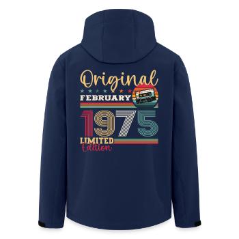 Cadeau 50e anniversaire homme original février 1975 - Veste softshell homme en polyester recyclé Stanley/Stella - marine - Dos - AI Model Male 185 light (185cm)