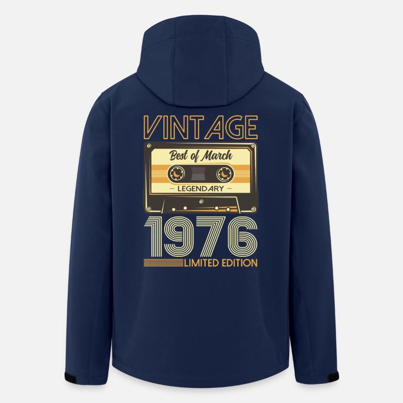 50. Geburtstag Geschenk Mann Kassette März 1976 - Recycelte Männer Softshell-Jacke von Stanley/Stella - Navy