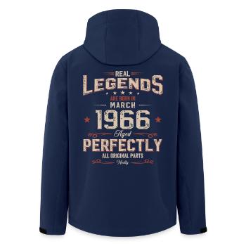 60ème anniversaire cadeau mari Original mars 1966 - Veste softshell homme en polyester recyclé Stanley/Stella - marine - Dos - AI Model Male 185 light (185cm)
