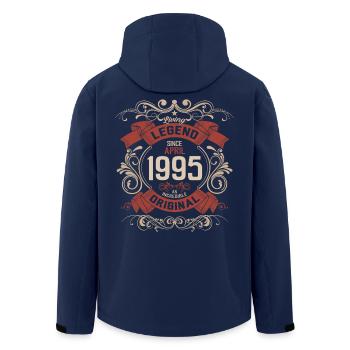 30ème anniversaire cadeau mari légende avril 1995 - Veste softshell homme en polyester recyclé Stanley/Stella - marine - Dos - AI Model Male 185 light (185cm)