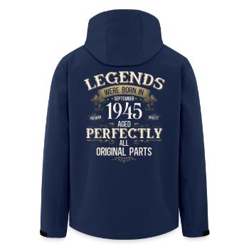 80ème anniversaire cadeau mari légende septembre 194 - Veste softshell homme en polyester recyclé Stanley/Stella - marine - Dos - AI Model Male 185 light (185cm)