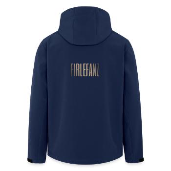 Firlefanz German word nonsense nonsense kokolores - Men’s Recycled Softshell Jacket by Stanley/Stella - navy - Back - AI Model Male 185 light (185cm)
