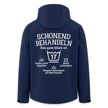 Schonend Behandeln 17 Geschenk Zum 17. Geburtstag - Recycelte Männer Softshell-Jacke von Stanley/Stella - Navy - Hinten - AI Model Male 185 light (185cm)