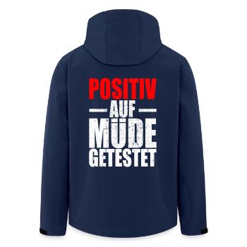 Positiv Auf Müde Getestet Irgendwas Ist Hier Faul - Recycelte Männer Softshell-Jacke von Stanley/Stella - Navy - Hinten - AI Model Male 185 light (185cm)