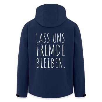 Lass Uns Fremde Bleiben Misanthrop Sozialkontakt - Recycelte Männer Softshell-Jacke von Stanley/Stella - Navy - Hinten - AI Model Male 185 light (185cm)