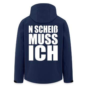 N Scheiß Muss Ich Gar Nichts Nö Einen Scheiss Egal - Recycelte Männer Softshell-Jacke von Stanley/Stella - Navy - Hinten - AI Model Male 185 light (185cm)