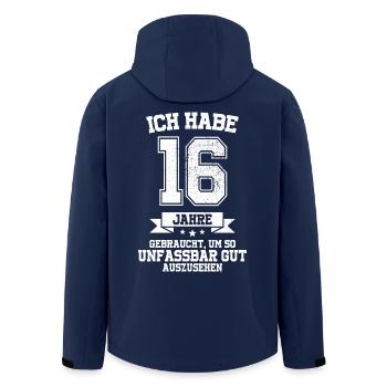 16. Geburtstag Geschenk Habe 16 Jahre Gebraucht - Recycelte Männer Softshell-Jacke von Stanley/Stella - Navy - Hinten - AI Model Male 185 light (185cm)
