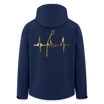 Sylt Skyline Battement de cœur de la mer du Nord Frise du Nord Sylter - Veste softshell homme en polyester recyclé Stanley/Stella - marine - Dos - AI Model Male 185 light (185cm)