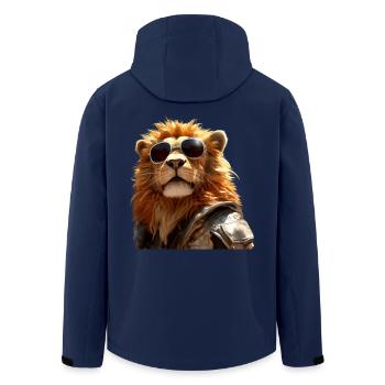 Lion with Sunglasses Dad Lions Love Wild Lion - Men’s Recycled Softshell Jacket by Stanley/Stella - navy - Back - AI Model Male 185 light (185cm)