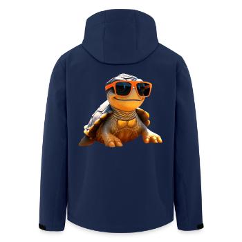 Turtle Reptile Fans Love Cute Turtles - Men’s Recycled Softshell Jacket by Stanley/Stella - navy - Back - AI Model Male 185 light (185cm)