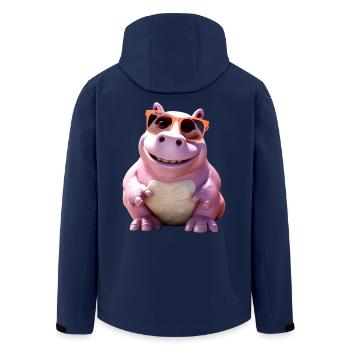 Hippopotame Hippopotame Hippopotame Hippopotame - Veste softshell homme en polyester recyclé Stanley/Stella - marine - Dos - AI Model Male 185 light (185cm)