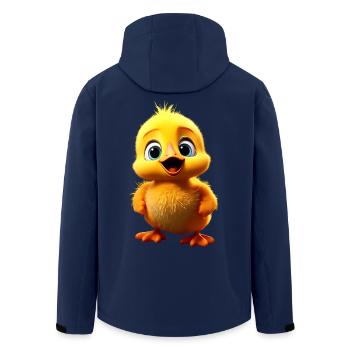 Duck Cute Baby Duck Chick Ducklings Duckling Ducklings - Men’s Recycled Softshell Jacket by Stanley/Stella - navy - Back - AI Model Male 185 light (185cm)