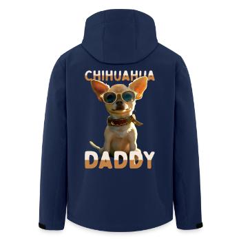 Chihuahua Daddy Papa Vater Vatertag Dad Chihuahuas - Recycelte Männer Softshell-Jacke von Stanley/Stella - Navy - Hinten - AI Model Male 185 light (185cm)