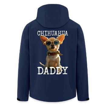 Chihuahua Daddy Papa Vater Vatertag Dad Chihuahuas - Recycelte Männer Softshell-Jacke von Stanley/Stella - Navy - Hinten - AI Model Male 185 light (185cm)