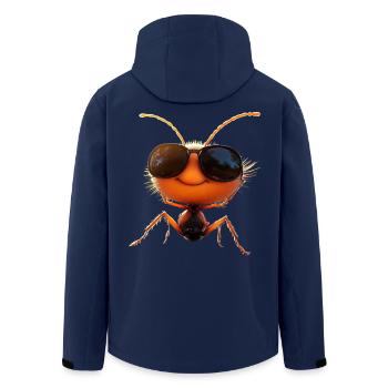 fourmi fourmi de forêt fourmi de feu insecte fourmis mignonnes - Veste softshell homme en polyester recyclé Stanley/Stella - marine - Dos - AI Model Male 185 light (185cm)