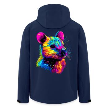Quokka Be Quokka Happy Bunt Australien Quokkas - Recycelte Männer Softshell-Jacke von Stanley/Stella - Navy - Hinten - AI Model Male 185 light (185cm)