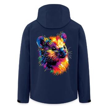 Quokka Be Quokka Happy Bunt Australien Quokkas - Recycelte Männer Softshell-Jacke von Stanley/Stella - Navy - Hinten - AI Model Male 185 light (185cm)