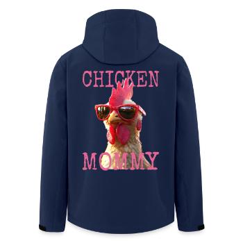 Chicken Mommy Chicken Mom Farmer's Wife Mother's Day Chickens - Men’s Recycled Softshell Jacket by Stanley/Stella - navy - Back - AI Model Male 185 light (185cm)