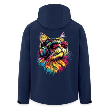 Perserkatze Perser Katze Persian Cat Süße Katzen - Recycelte Männer Softshell-Jacke von Stanley/Stella - Navy - Hinten - AI Model Male 185 light (185cm)