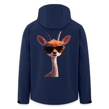 Antelope, Kudu, Gazelle, Africa, Serengeti, Antelope - Men’s Recycled Softshell Jacket by Stanley/Stella - navy - Back - AI Model Male 185 light (185cm)