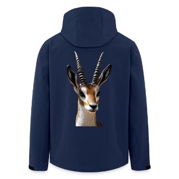 Antelope, Kudu, Gazelle, Africa, Serengeti, Antelope - Men’s Recycled Softshell Jacket by Stanley/Stella - navy - Back - AI Model Male 185 light (185cm)