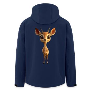 Antelope, Kudu, Gazelle, Africa, Serengeti, Antelope - Men’s Recycled Softshell Jacket by Stanley/Stella - navy - Back - AI Model Male 185 light (185cm)
