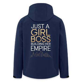 Just A Girl Building Empire Unternehmerin Chefin - Recycelte Männer Softshell-Jacke von Stanley/Stella - Navy - Hinten - AI Model Male 185 light (185cm)