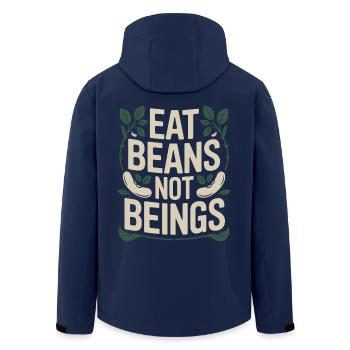 Eat Beans Not Beings Tiere Bohnen Vegetarier Vegan - Recycelte Männer Softshell-Jacke von Stanley/Stella - Navy - Hinten - AI Model Male 185 light (185cm)