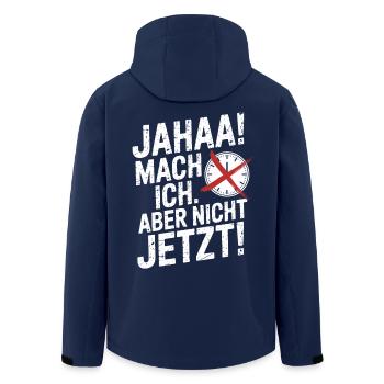 Jahaa Mach Ich Aber Nicht Jetzt Cool Faultier Büro - Recycelte Männer Softshell-Jacke von Stanley/Stella - Navy - Hinten - AI Model Male 185 light (185cm)