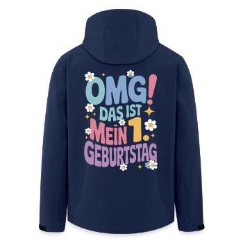 1. Geburtstag Mädchen Das Ist Mein 1. Geburtstag - Recycelte Männer Softshell-Jacke von Stanley/Stella - Navy - Hinten - AI Model Male 185 light (185cm)