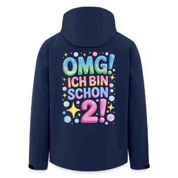 2. Geburtstag Mädchen OMG Ich Bin Schon 2 Jahre - Recycelte Männer Softshell-Jacke von Stanley/Stella - Navy - Hinten - AI Model Male 185 light (185cm)