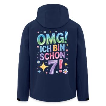 7. Geburtstag Mädchen OMG Ich Bin Schon 7 Jahre - Recycelte Männer Softshell-Jacke von Stanley/Stella - Navy - Hinten - AI Model Male 185 light (185cm)