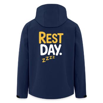 Rest Day Training Fitness Sport Chill Cheat Day - Recycelte Männer Softshell-Jacke von Stanley/Stella - Navy - Hinten - AI Model Male 185 light (185cm)