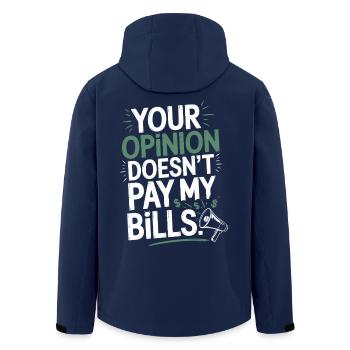 Entrepreneur Opinion Doesn't Pay My Bills Freelancer - Men’s Recycled Softshell Jacket by Stanley/Stella - navy - Back - AI Model Male 185 light (185cm)