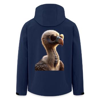 Vulture Bird of Prey Vulture Vulture Cute Vulture - Men’s Recycled Softshell Jacket by Stanley/Stella - navy - Back - AI Model Male 185 light (185cm)
