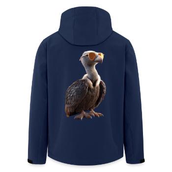 Vulture Bird of Prey Vulture Vulture Cute Vulture - Men’s Recycled Softshell Jacket by Stanley/Stella - navy - Back - AI Model Male 185 light (185cm)