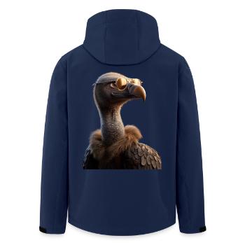 Vulture Bird of Prey Vulture Vulture Cute Vulture - Men’s Recycled Softshell Jacket by Stanley/Stella - navy - Back - AI Model Male 185 light (185cm)