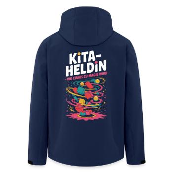 Daycare Heroine Where Chaos Becomes Magic Kindergarten Teacher - Men’s Recycled Softshell Jacket by Stanley/Stella - navy - Back - AI Model Male 185 light (185cm)