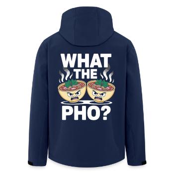 What The Pho Vietnam Travel Noodle Soup Love Pho - Men’s Recycled Softshell Jacket by Stanley/Stella - navy - Back - AI Model Male 185 light (185cm)