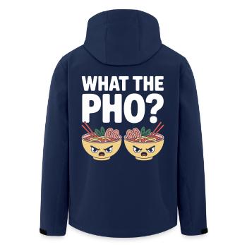 What The Pho Vietnam Travel Noodle Soup Love Pho - Men’s Recycled Softshell Jacket by Stanley/Stella - navy - Back - AI Model Male 185 light (185cm)