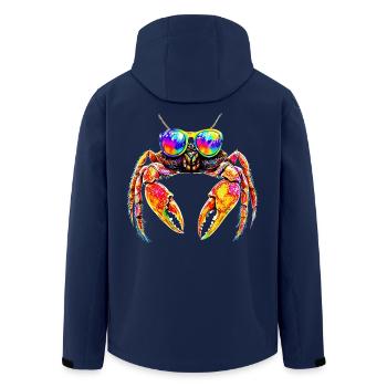 Krebs Krabbe Krebstiere Crab Strandkrabbe Krebse - Recycelte Männer Softshell-Jacke von Stanley/Stella - Navy - Hinten - AI Model Male 185 light (185cm)