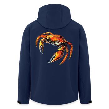 Krebs Krabbe Krebstiere Crab Strandkrabbe Krebse - Recycelte Männer Softshell-Jacke von Stanley/Stella - Navy - Hinten - AI Model Male 185 light (185cm)