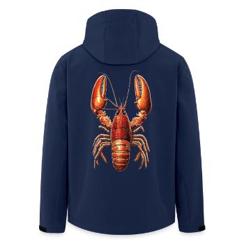 Lobster Crustaceans Large Crayfish Lobster Sweet Lobster - Men’s Recycled Softshell Jacket by Stanley/Stella - navy - Back - AI Model Male 185 light (185cm)