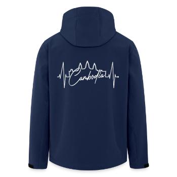 Kambodscha Skyline Herzschlag Siem Raep Angkor Wat - Recycelte Männer Softshell-Jacke von Stanley/Stella - Navy - Hinten - AI Model Male 185 light (185cm)