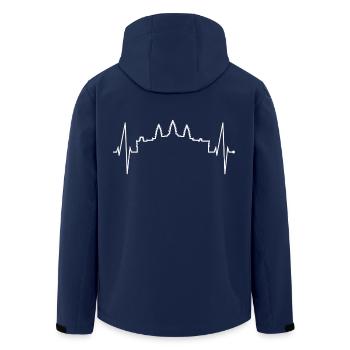 Kambodscha Skyline Herzschlag Siem Raep Angkor Wat - Recycelte Männer Softshell-Jacke von Stanley/Stella - Navy - Hinten - AI Model Male 185 light (185cm)