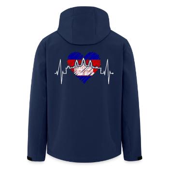 Kambodscha Skyline Herzschlag Siem Raep Angkor Wat - Recycelte Männer Softshell-Jacke von Stanley/Stella - Navy - Hinten - AI Model Male 185 light (185cm)